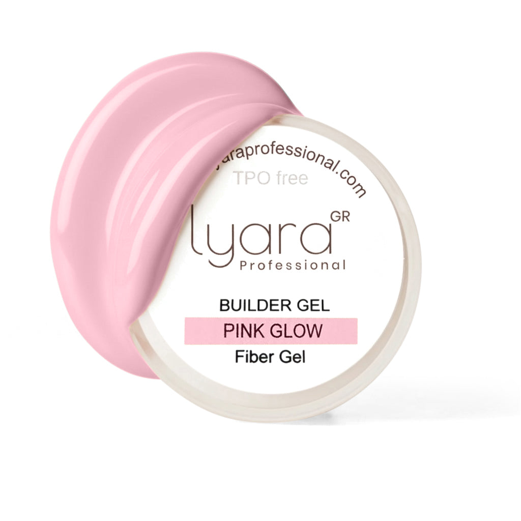 Pink Glow – Gel de construction avec Fibre en Verre Beige Pêche Doux 50g
