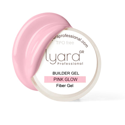 Pink Glow – Gel de construction avec Fibre en Verre Beige Pêche Doux 50g