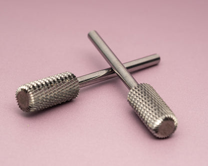 Fraise en carbure, Cylindre, bleue
 – Pour Nettoyage, Préparation et Finition des Ongles